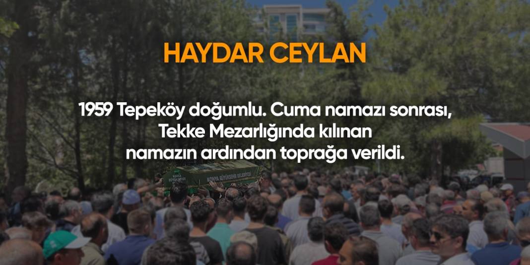 Konya'da bugün vefat edenler | 4 Ekim 2024 6